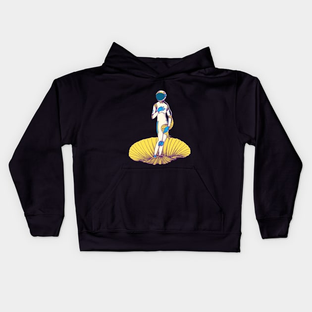 The Birth of Astronaut Kids Hoodie by Ranggasme